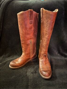 Stetson Women's Rover Knee-high Leather Boots - Chestnut Brown
